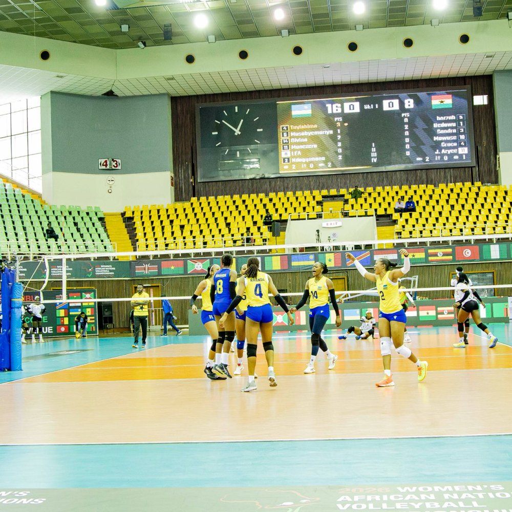 Volleyball: U Rwanda rutsinze Ghana rugera muri ½ mu gikombe cya Afurika